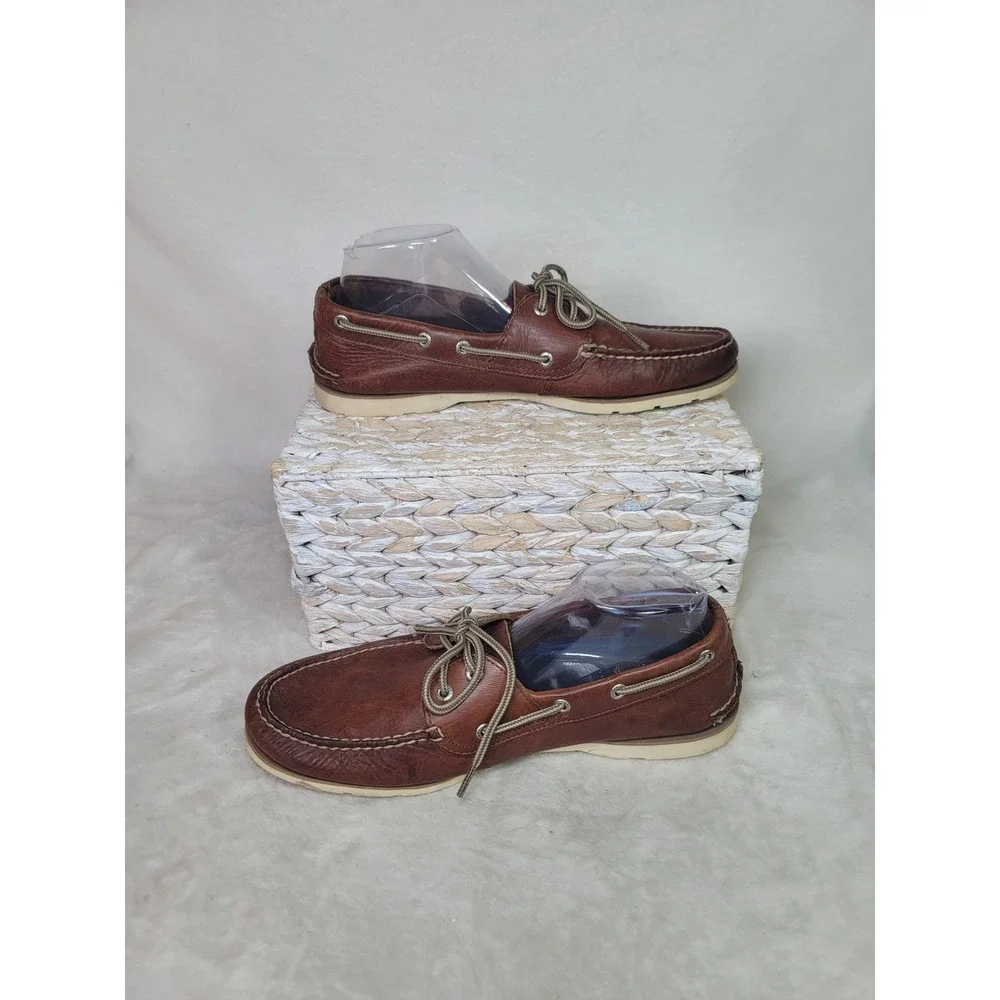 Sperry Top-Sider Fisherman Brown Leather Boat Shoes Preppy Size 11.5 M Loafers